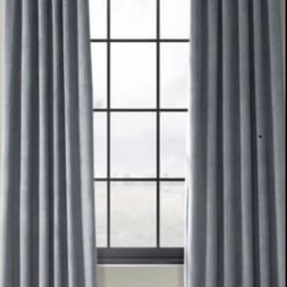 Other - 2 Velvet Gray, Harbor Blue Blackout Curtains